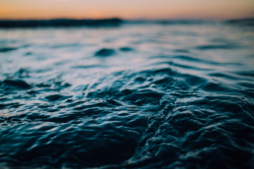 shallow focus photography of water ripple