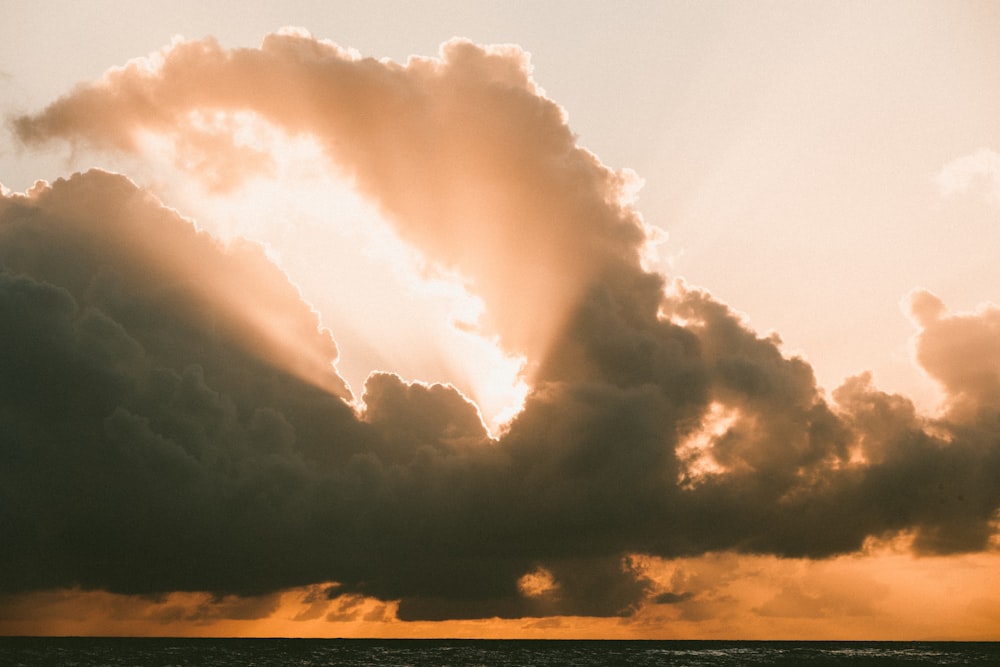 grey clouds block sun