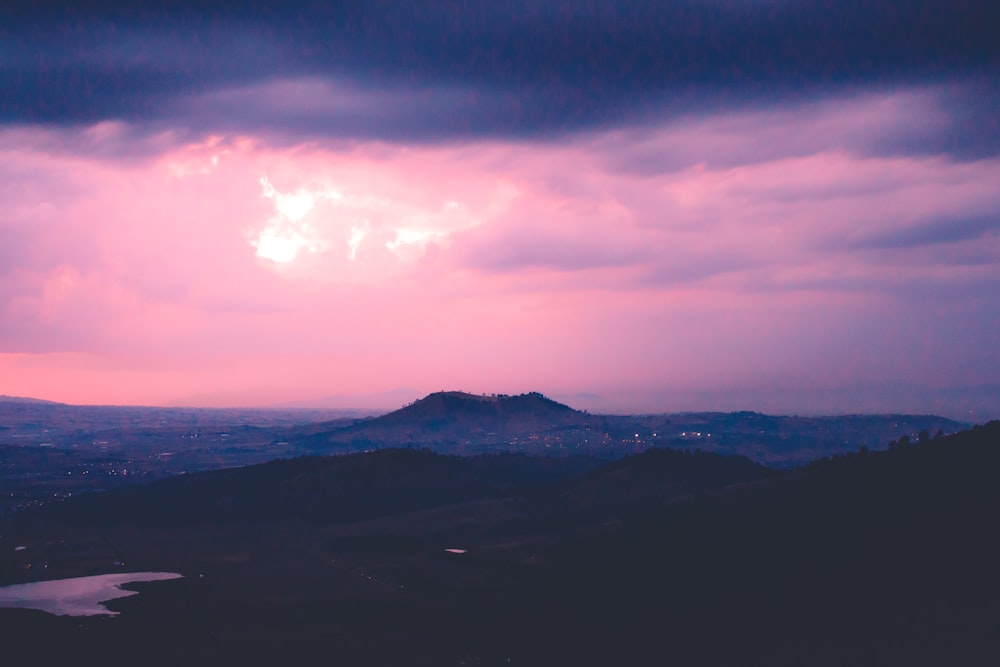 silhouette of mountain