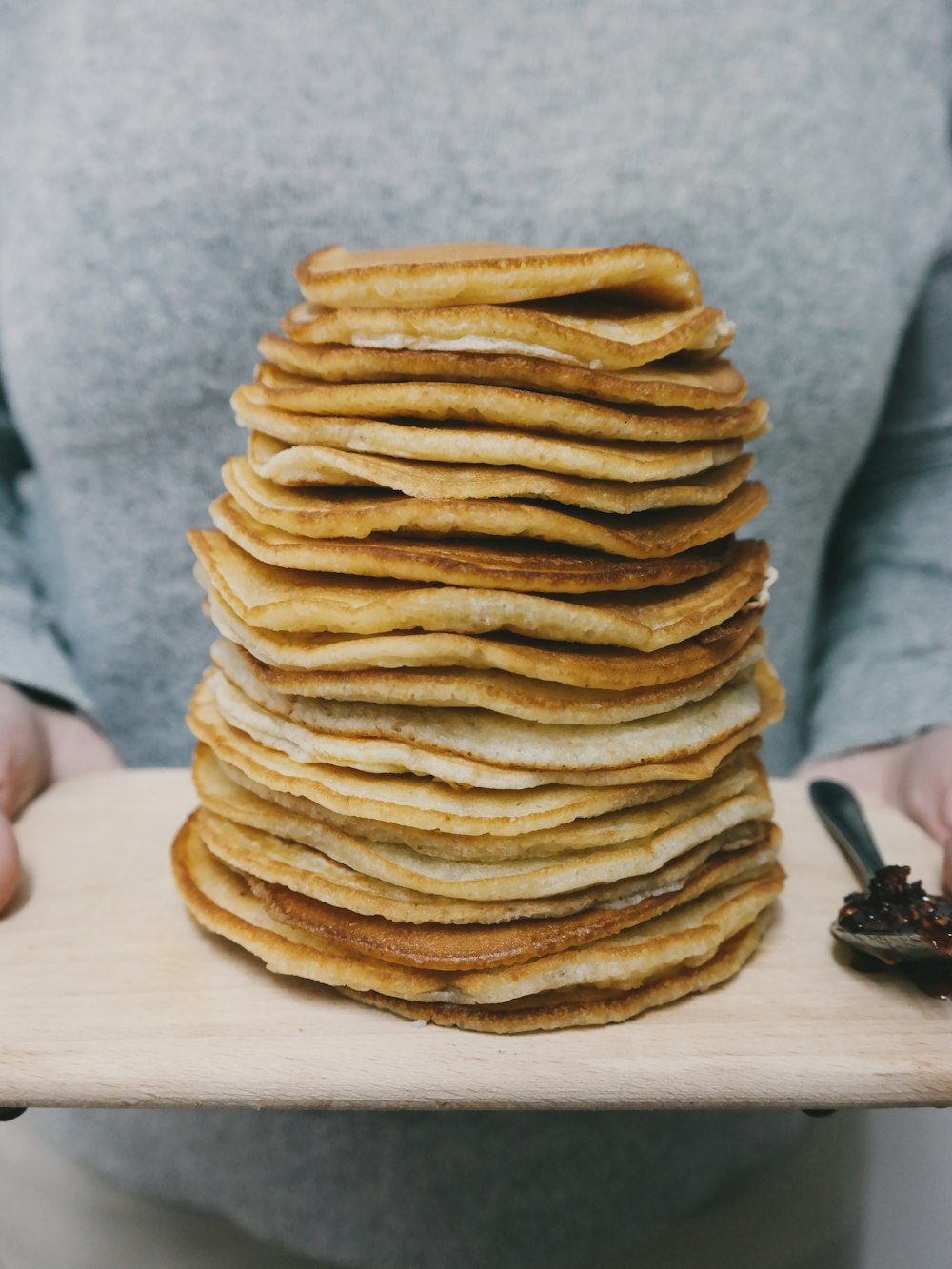 crêpes sur plateau brun