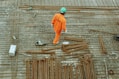 man walking on construction site