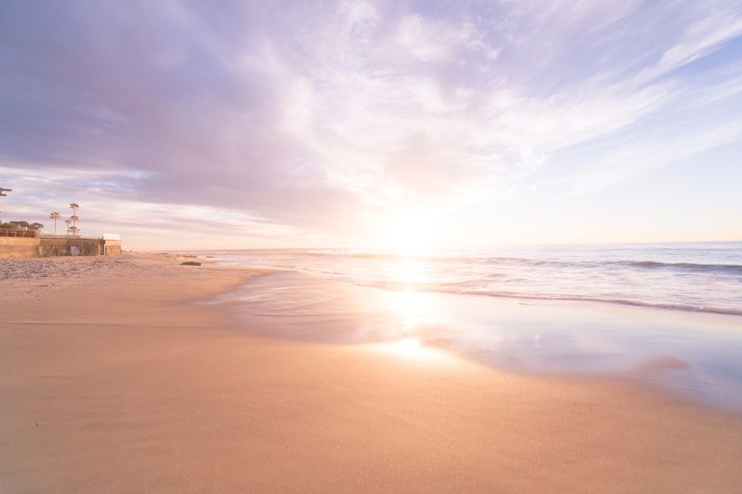 long exposure photography of sea shore