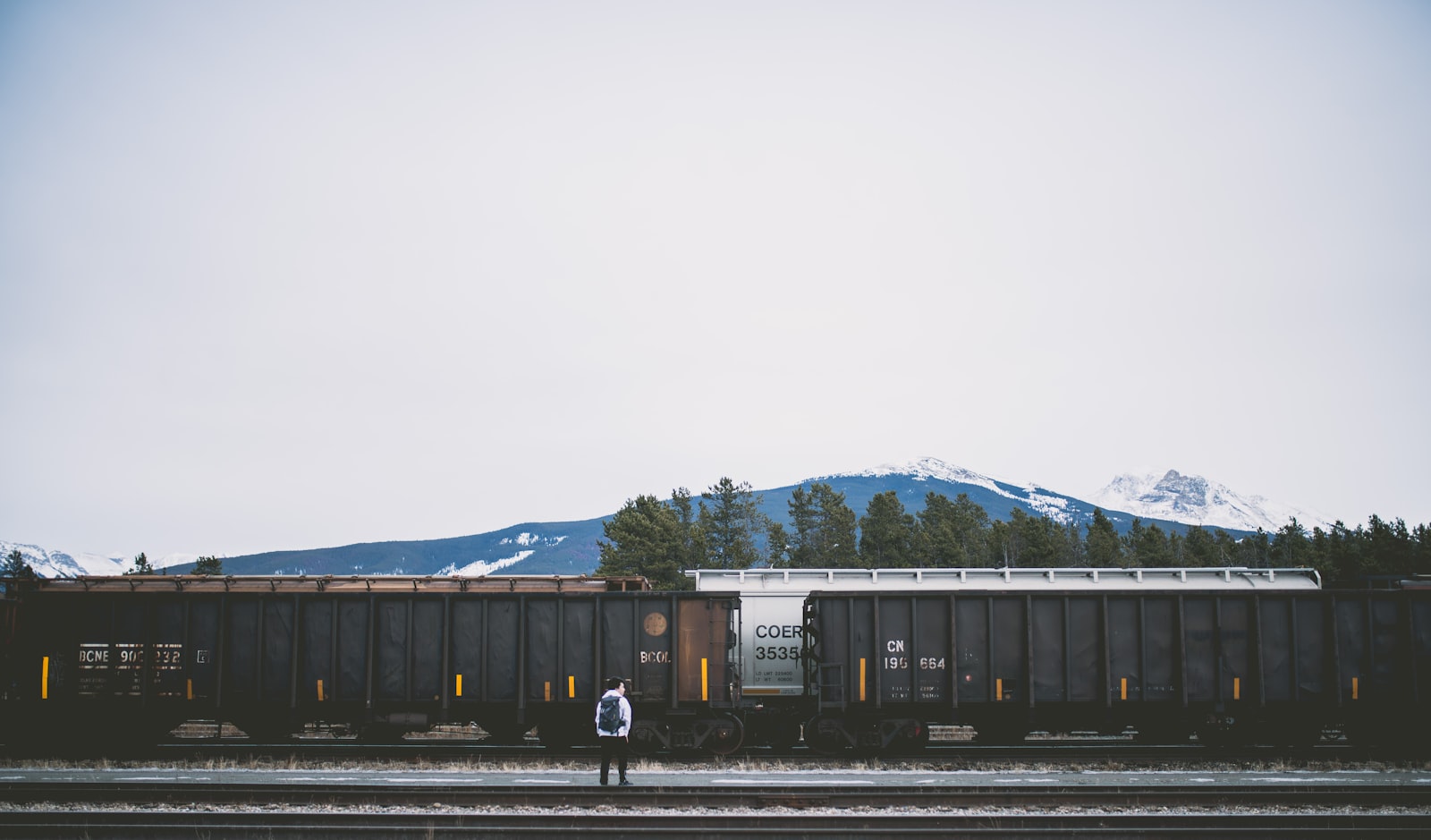 Nikon D800 + Sigma 35mm F1.4 DG HSM Art sample photo. Man standing on railroad photography