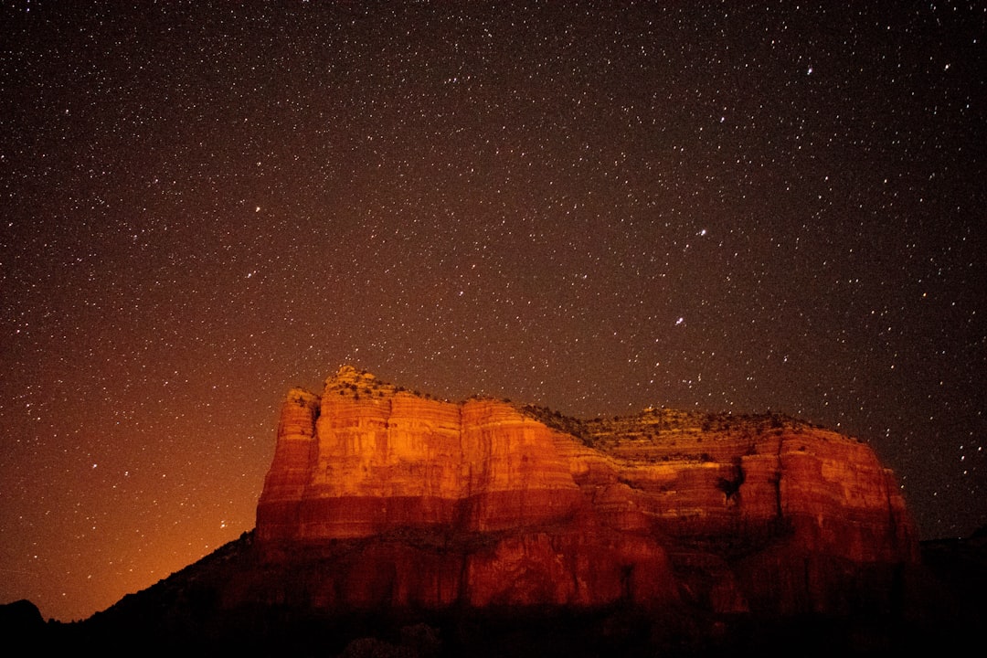 landscape photo of brown mountain,