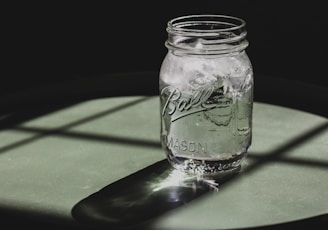 Ball mason jar on table