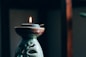 rule of thirds photography of lit candle