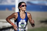 selective focus photography of woman running