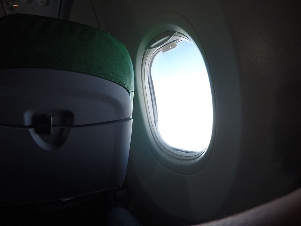Vista interna do avião