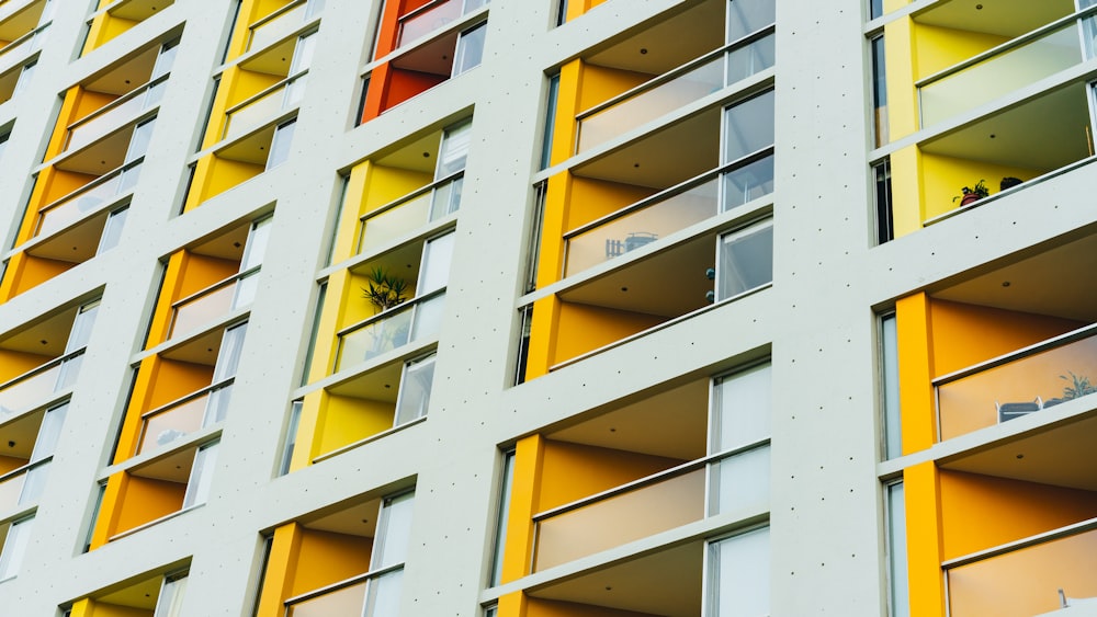 yellow and white city building