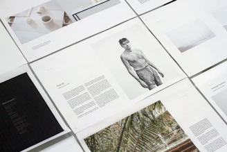 man's photo-printed paper