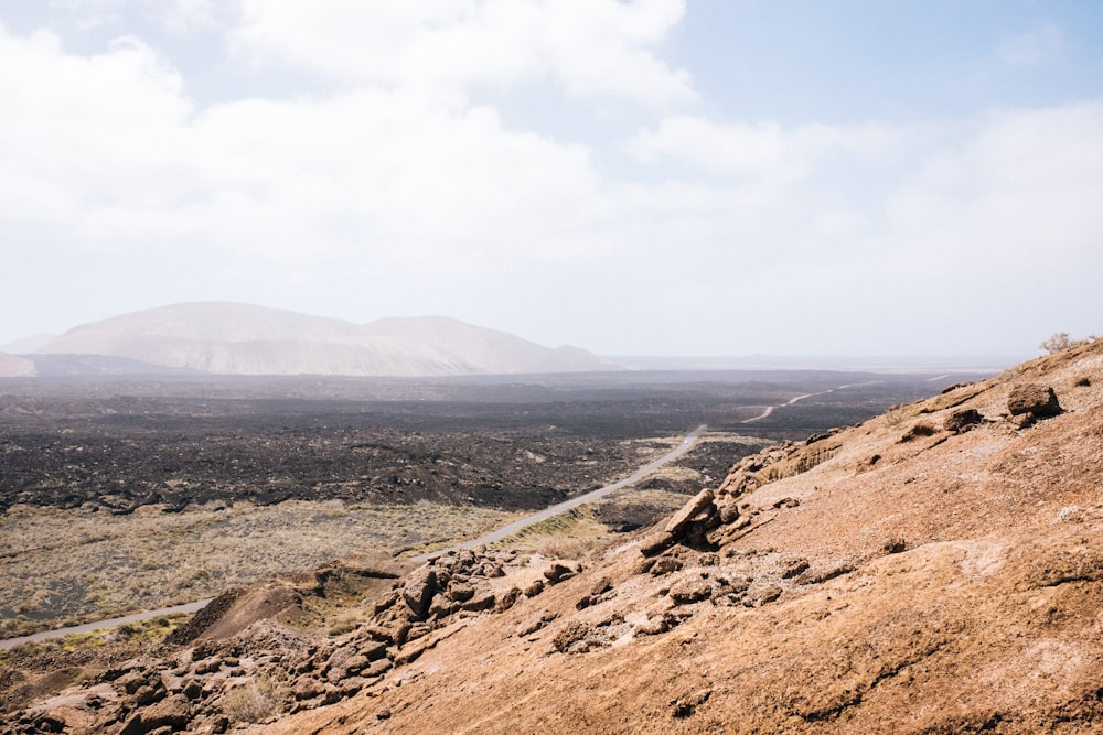 aerial photography of mountain range