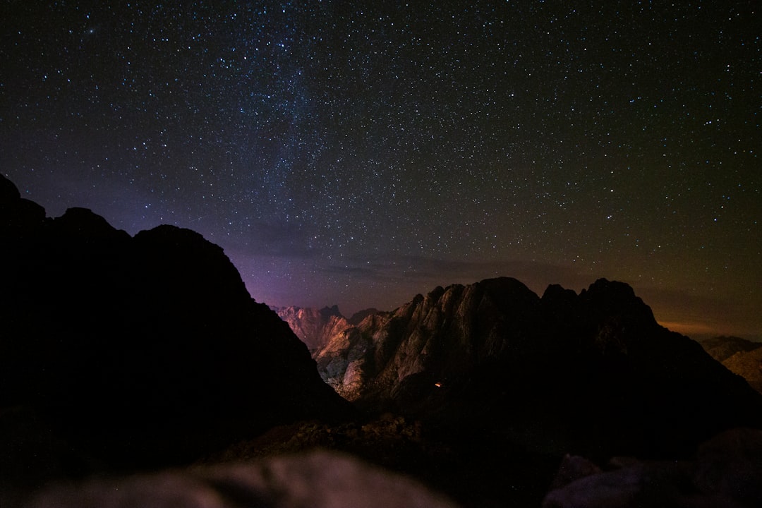 travelers stories about Mountain range in Jabal Mousa, Egypt