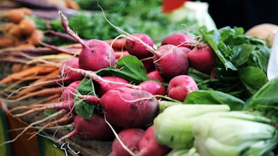 red raddish on table produce zoom background