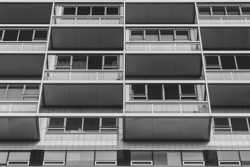 worm's eye view of apartment complex