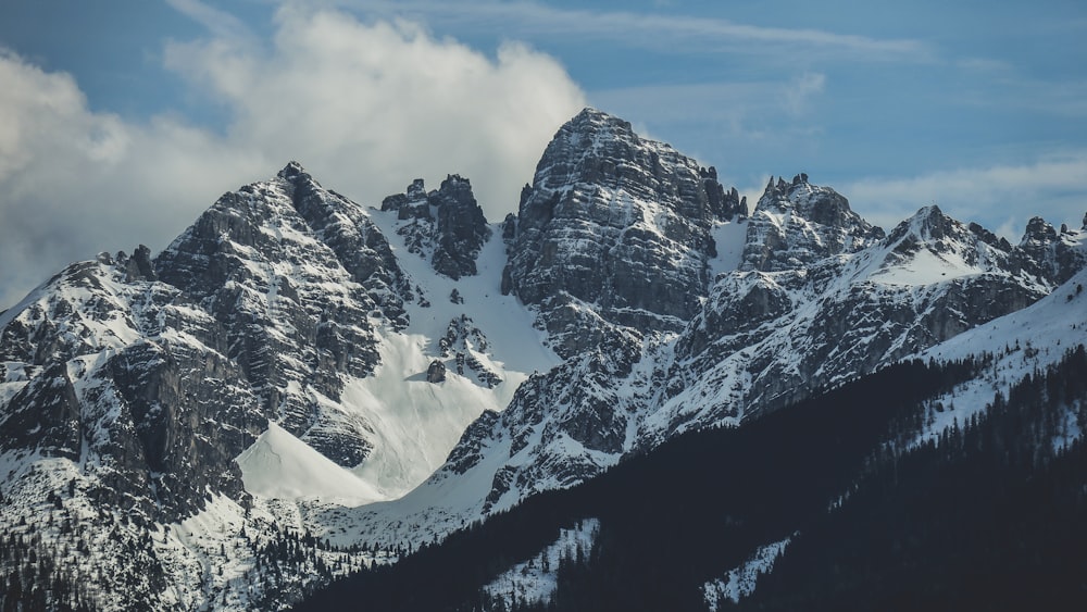 Nahaufnahme des eisbedeckten Berges