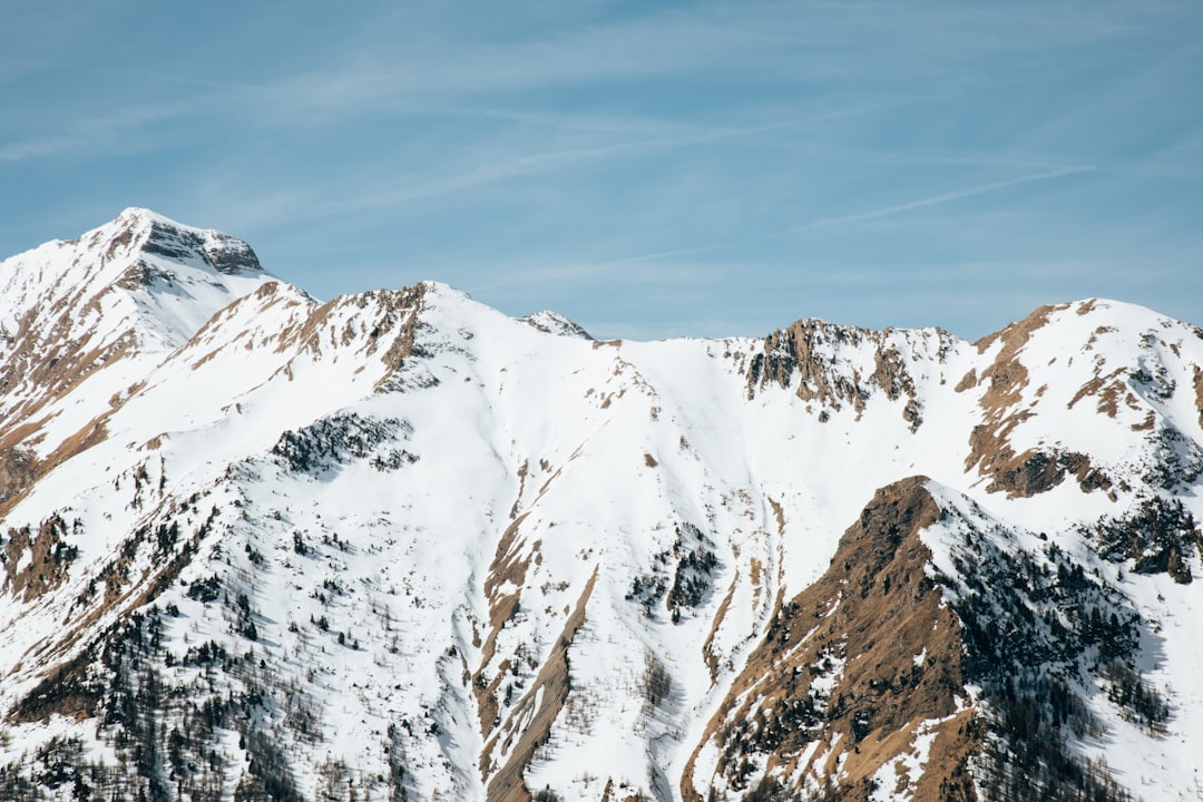 mountain covered in snow