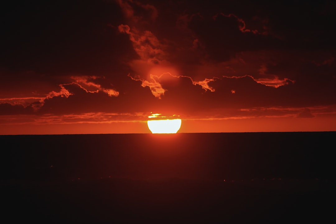 silhouette of clouds during sunset