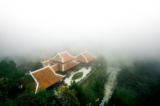 brown roofed houses in Da Nang Vietnam