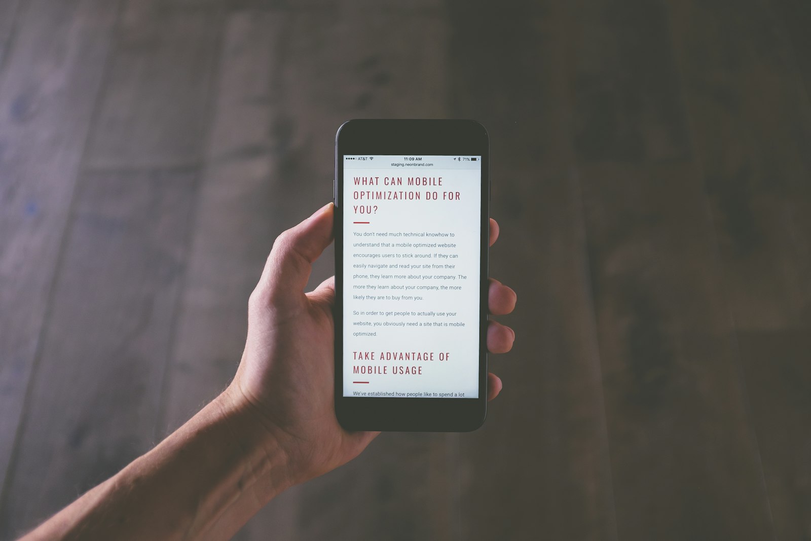 A progressive web app in use
