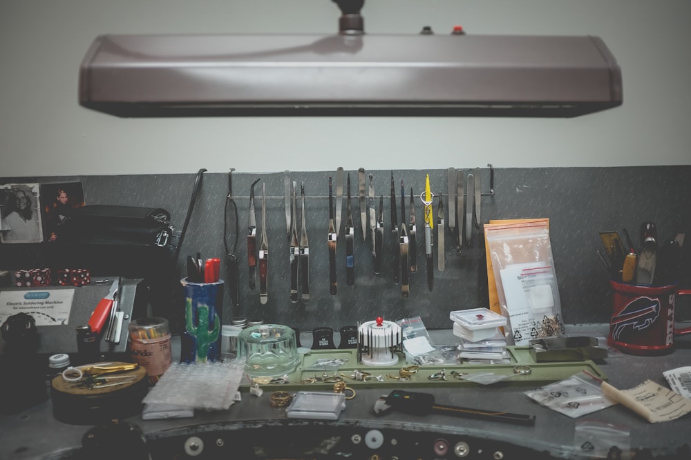 flat lay photography of kitchen utensil