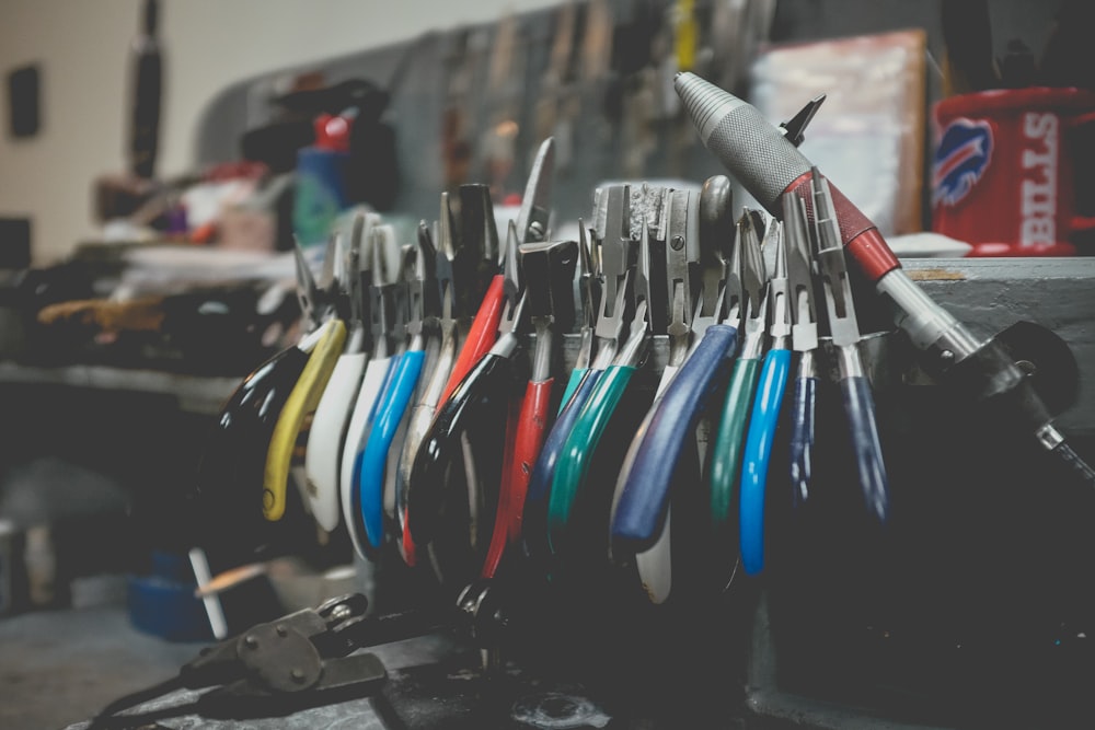 shallow focus photo of clothes hangers