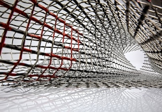 worm's eye view photography of metal frame