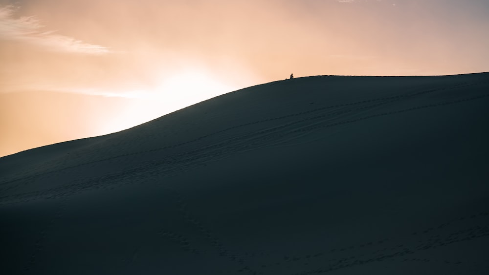 모래 언덕 모래 위를 걷는 사람