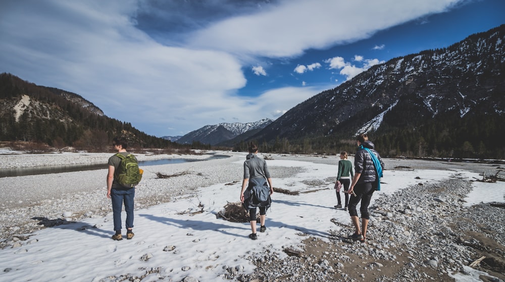 four people at mountain valley