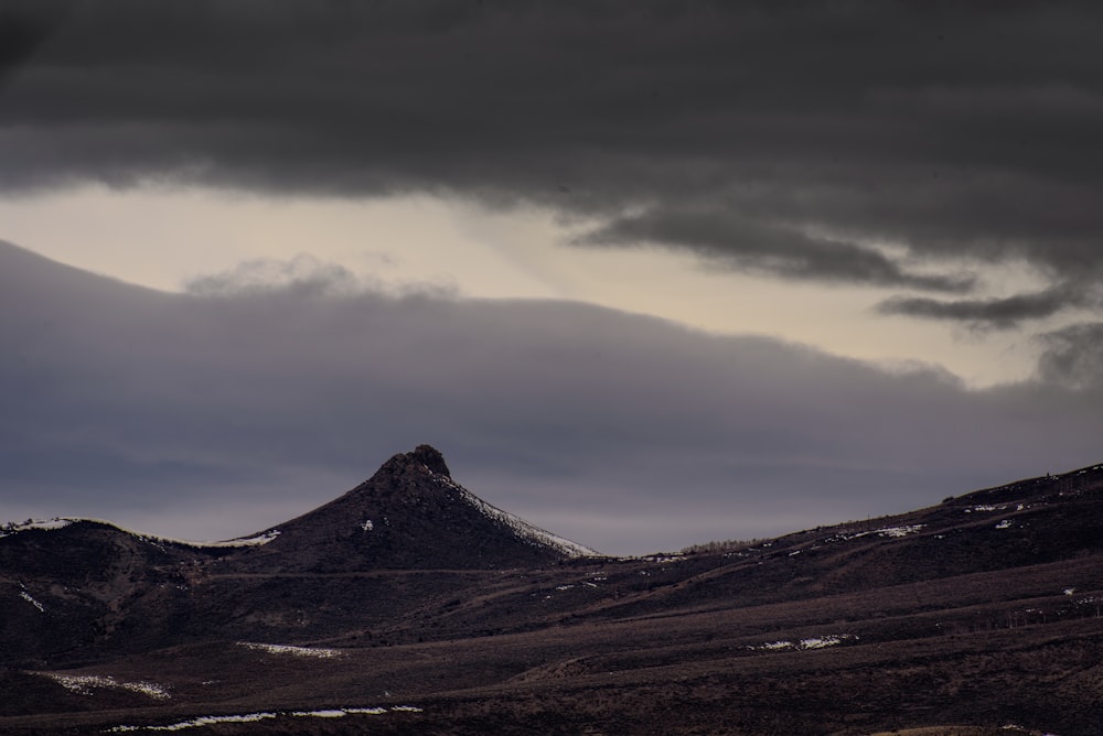 landscape photography of brown mountain