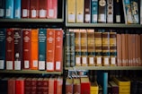 assorted-title books on shelf