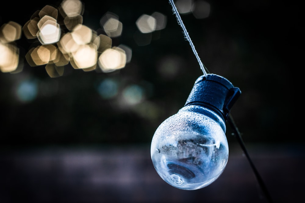 filament bulb with bokeh background photography
