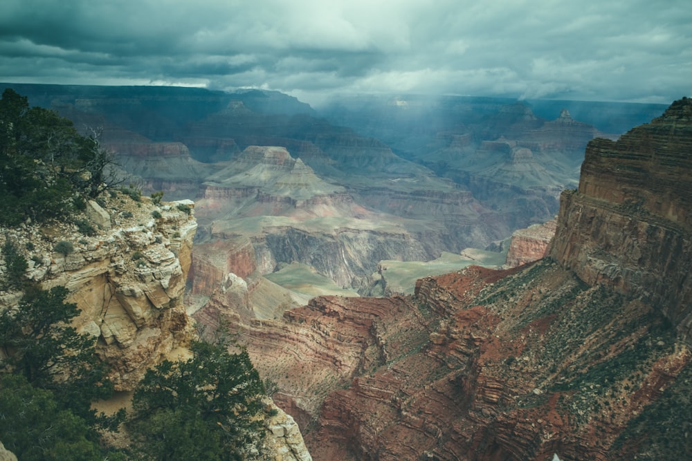 birds eye photography of mountain