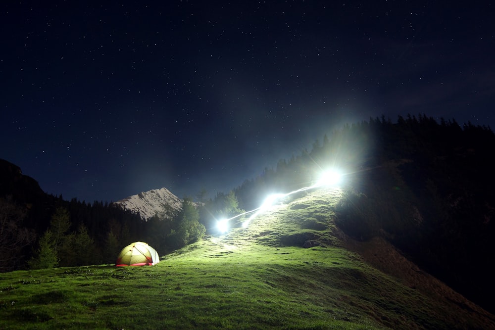 camping tent on mountain