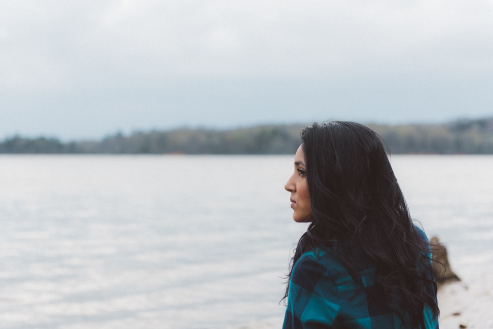 woman on sea shore