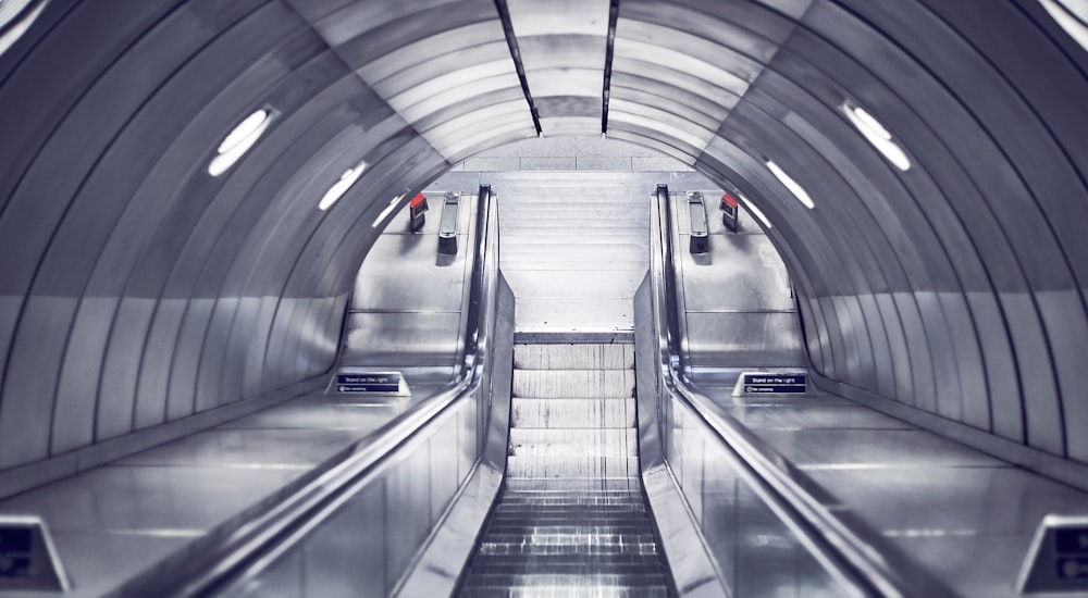 gray escalator