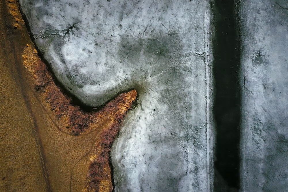 aerial photography of brown and gray sand