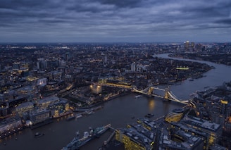aerial photography of city buildings