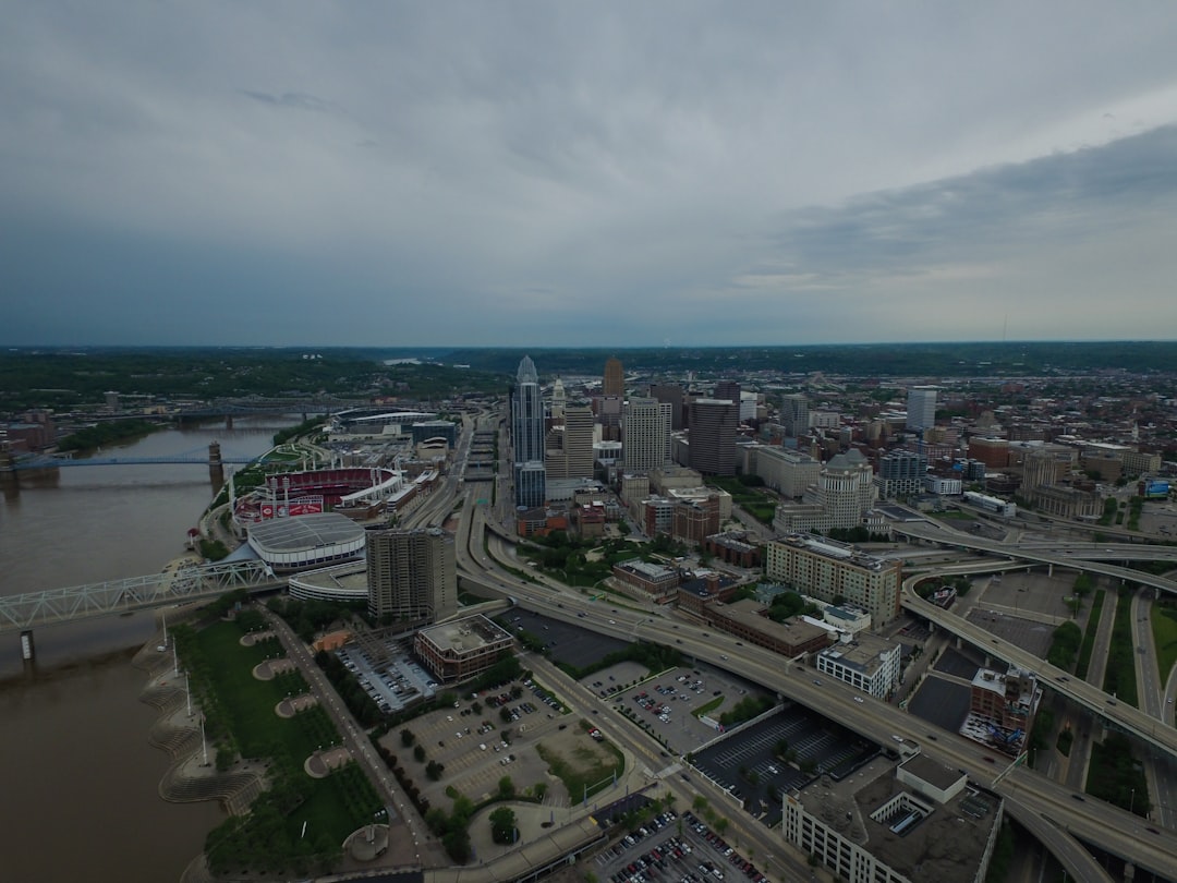 cityscape under white sky