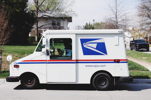 USPS government mail truck