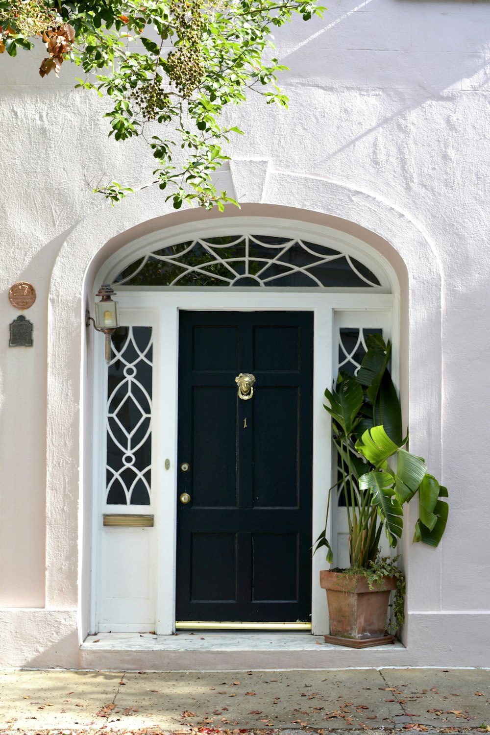 black wooden 6-panel door