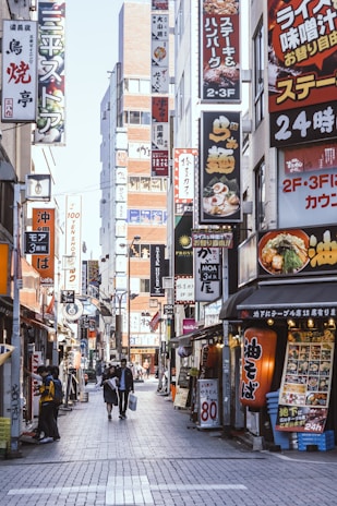 assorted signages on buildings