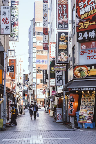 assorted signages on buildings