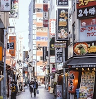 assorted signages on buildings