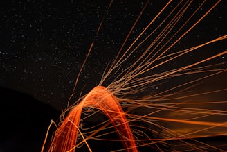 long exposure photography of lights
