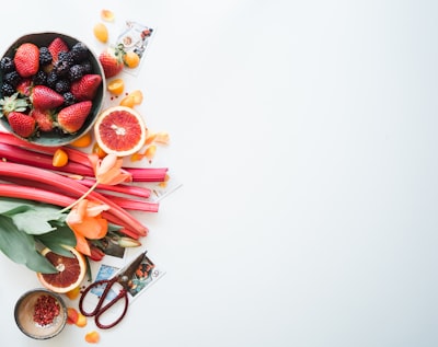 variety of sliced fruits organic google meet background