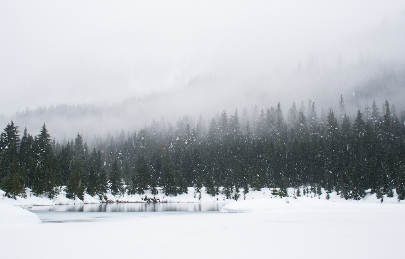 Snowy Banff mountains