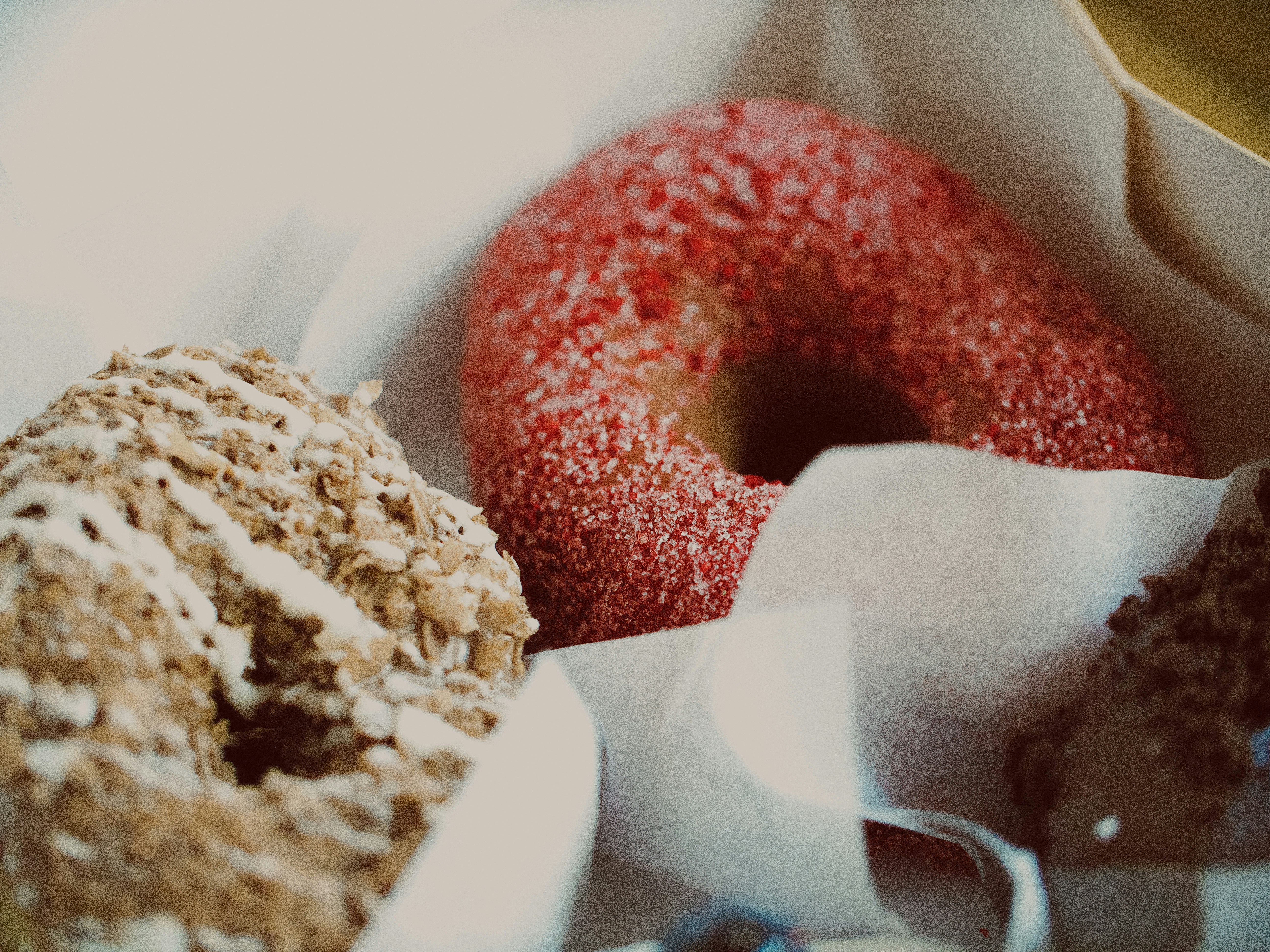 Colorful gourmet donuts at Donut Crazy