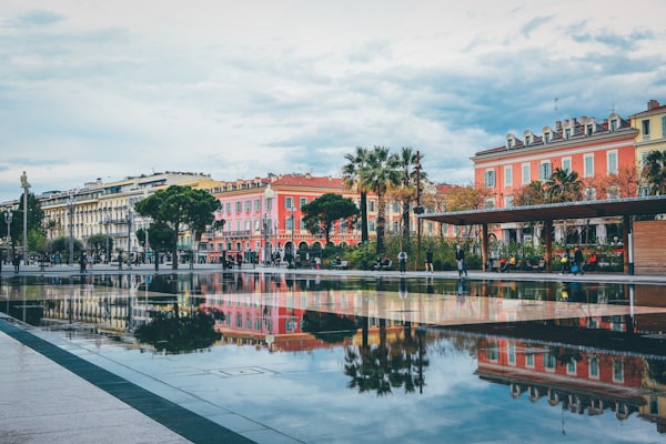 Promenade des Anglais and azure Mediterranean sea
