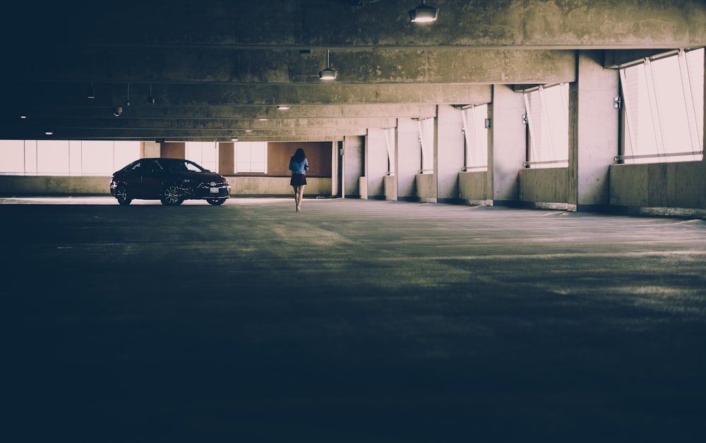 person standing near vehicle