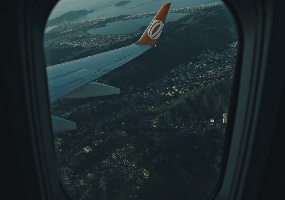 plane view photography of city